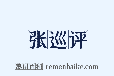 张巡评是什么意思的图片